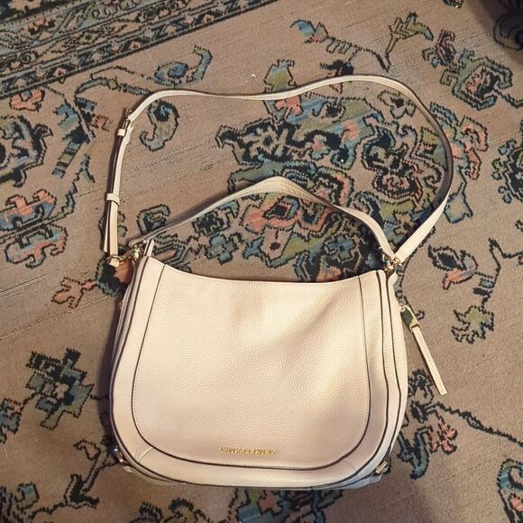 OYSTER  Michael Kors Julia Convertible oyster Leather Shoulder Bag - Picture 1 of 12